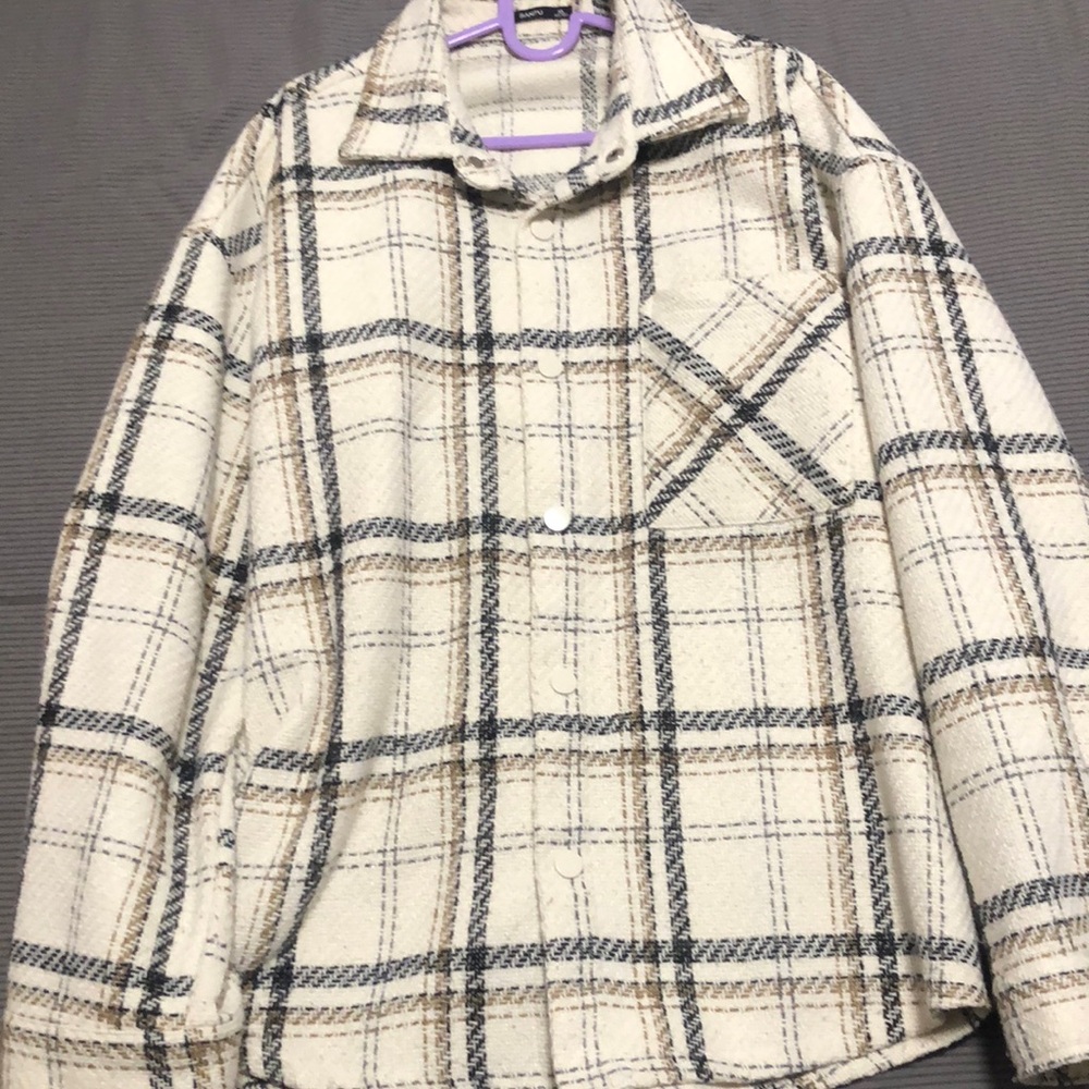 Men's white striped shirt